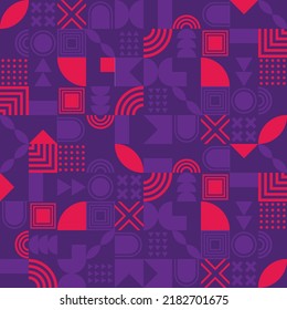 Geometric bright abstract seamless pattern. Minimal geometric posters with colorful patterns. design template with modern geometric graphics