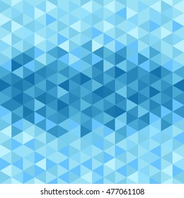 Geometric Bright Abstract Vector Blue Backgrounds with Triangles. Modern Polygon Textures for Use in Design.