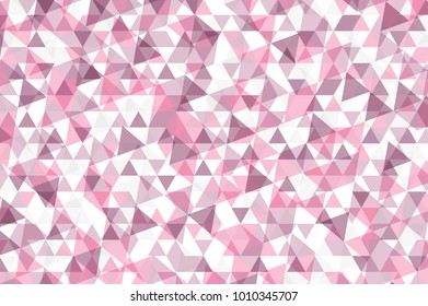 Geometric Bright Abstract Vector Pink Backgrounds with Triangles. Modern Polygon Textures for Use in Design.