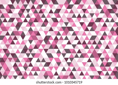 Geometric Bright Abstract Vector Pink Backgrounds with Triangles. Modern Polygon Textures for Use in Design.