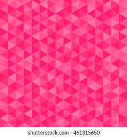 Geometric Bright Abstract Vector Pink Backgrounds with Triangles. Modern Polygon Textures for Use in Design.