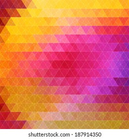 Geometric bright colorful background with triangles.
