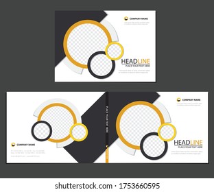 Geometrische Broschüre, kreative Designvorlage für das Unternehmensprofil, Umschlag, Rückseite. Trendy minimalistisches flaches geometrisches Design. Vertikal das Format a4. - Vektorgrafik