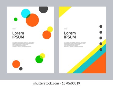 Geometric brochure cover design.