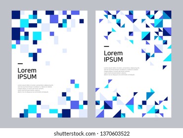 Geometric brochure cover design.