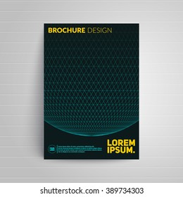Geometric brochure cover design. Vector template.