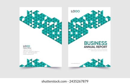 diseño geométrico de la cubierta del folleto. diseño de la cubierta editorial. diseño de la cubierta del folleto. imprimir