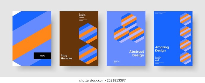 Design de Brochura Geométrica. Modelo de banner abstrato. Layout Isolado De Capa De Livro. Histórico. Relatório. Cartaz. Apresentação de negócios. Panfleto. Folheto informativo. Revista. Panfleto. Diário. Publicidade