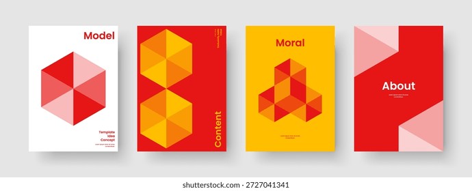 Geometric Brochure Design. Abstract Book Cover Template. Creative Report Layout. Business Presentation. Flyer. Poster. Background. Banner. Advertising. Newsletter. Brand Identity. Portfolio