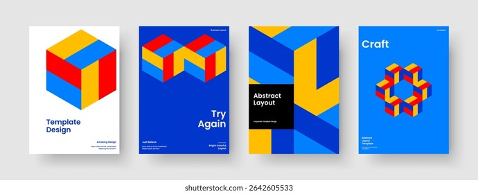 Geometric Brochure Design. Abstract Business Presentation Layout. Isolated Report Template. Poster. Background. Banner. Flyer. Book Cover. Leaflet. Catalog. Brand Identity. Handbill. Notebook