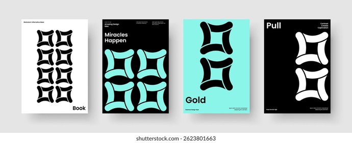 Design de Brochura Geométrica. Modelo de Panfleto Abstrato. Layout de banner isolado. Cartaz. Relatório. Apresentação de negócios. Capa de Livro. Histórico. Carteira. Publicidade. Panfleto. Revista. Bloco de Anotações