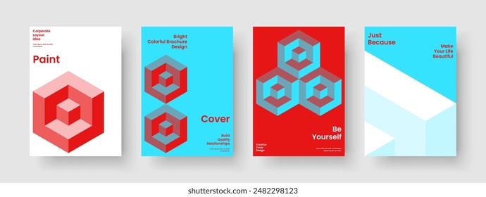 Diseño de folleto geométrico. Plantilla de Anuncio creativo. Diseño de portada de libro aislado. Informe. Cartel. Volante. Presentación empresarial. Antecedentes. Folleto. Boletín informativo. Handbill. Prospecto. Catálogo