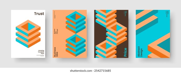 Diseño de folleto geométrico. Diseño de fondo aislado. Plantilla de presentación de negocios creativos. Volante. Informe. Portada de libro. Cartel. Anuncio. Panfleto. Folleto. Publicidad. Catálogo. Identidad de marca
