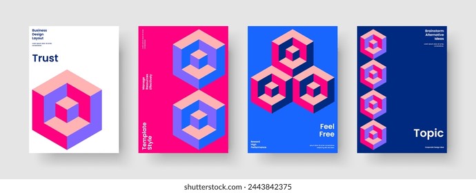 Geometric Brochure Design. Isolated Banner Layout. Abstract Background Template. Business Presentation. Poster. Report. Flyer. Book Cover. Leaflet. Brand Identity. Notebook. Journal. Newsletter