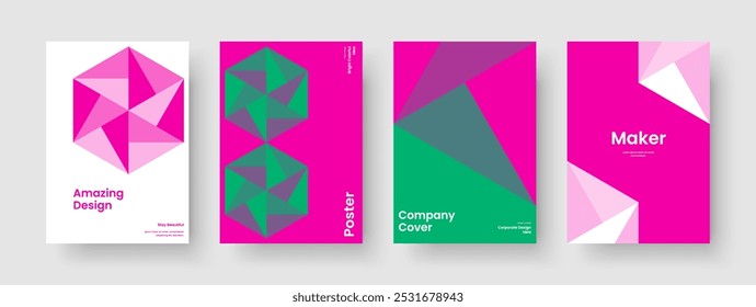 Geometric Brochure Design. Isolated Book Cover Layout. Abstract Background Template. Business Presentation. Flyer. Report. Banner. Poster. Brand Identity. Portfolio. Advertising. Leaflet