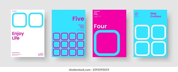 Geometric Brochure Design. Isolated Poster Layout. Abstract Background Template. Report. Flyer. Banner. Business Presentation. Book Cover. Brand Identity. Pamphlet. Journal. Catalog. Portfolio