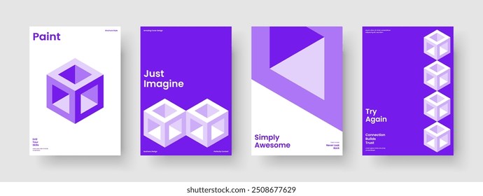 Geometrisches Broschürendesign. Isoliertes Berichtslayout. Vorlage für kreative Banner. Geschäftspräsentation. Flyer. Hintergrund. Buchumschlag. Poster. Newsletter. Erfassung Handzettel Notebook. Portfolio