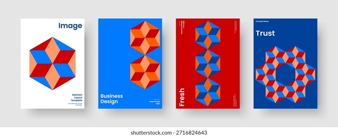 Diseño de folleto geométrico. Diseño de fondo moderno. Plantilla de informe creativo. Presentación de Negocios. Anuncio. Cartel. Portada de libro. Volante. Revista. Cuaderno. Panfleto. Folleto. Catálogo. Manual