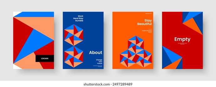 Geometric Brochure Design. Modern Book Cover Layout. Creative Background Template. Report. Banner. Flyer. Business Presentation. Poster. Journal. Brand Identity. Handbill. Notebook. Leaflet