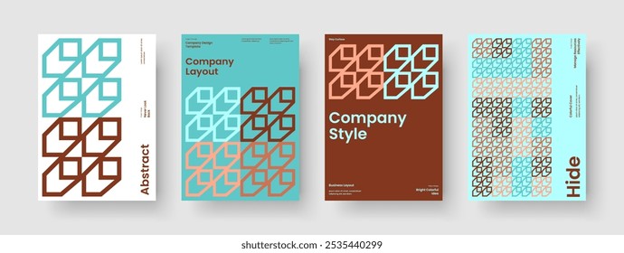 Geometrisches Broschürendesign. Modernes Flyer-Layout. Abstrakte Berichtsvorlage. Buchumschlag. Hintergrund. Banner. Geschäftspräsentation. Poster. Newsletter. Erfassung Portfolio. Werbung. Notebook