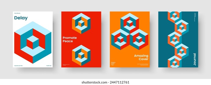 Diseño de folleto geométrico. Diseño de informe moderno. Plantilla de presentación empresarial aislada. Antecedentes. Volante. Cartel. Portada del libro. Anuncio. Diario. Publicidad. Cartera. Catálogo. Portátil
