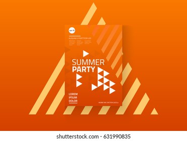 Geometric brochure design template. Vector illustration.