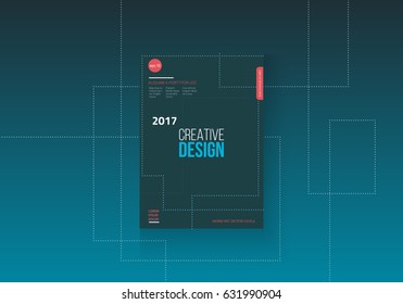 Geometric brochure design template. Vector illustration.