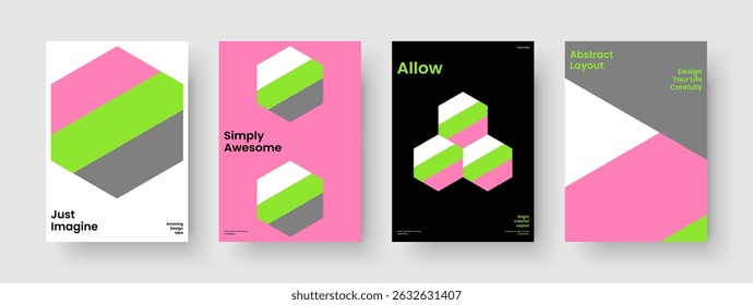 Geometric Brochure Layout. Abstract Background Design. Creative Banner Template. Business Presentation. Report. Book Cover. Flyer. Poster. Notebook. Brand Identity. Newsletter. Journal. Advertising