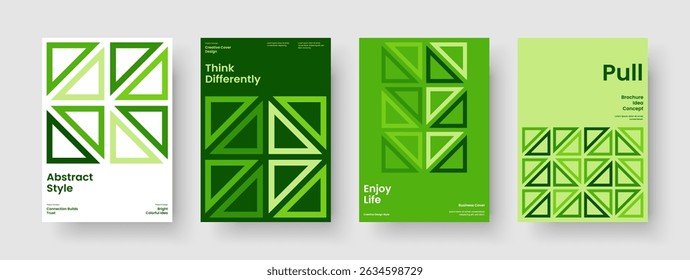 Geometric Brochure Layout. Abstract Book Cover Design. Isolated Report Template. Poster. Business Presentation. Background. Banner. Flyer. Journal. Brand Identity. Magazine. Pamphlet. Newsletter