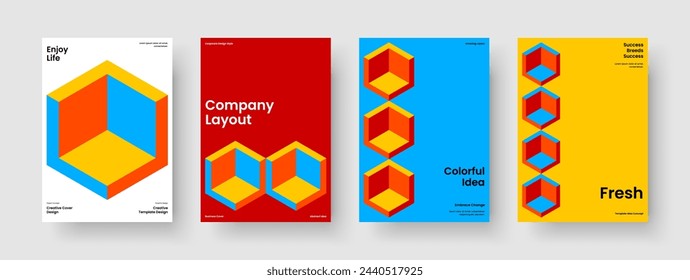 Geometric Brochure Layout. Abstract Flyer Template. Isolated Background Design. Poster. Business Presentation. Banner. Book Cover. Report. Handbill. Portfolio. Advertising. Leaflet. Journal