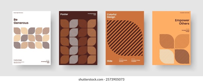 Geometric Brochure Layout. Abstract Poster Design. Isolated Book Cover Template. Flyer. Report. Banner. Business Presentation. Background. Journal. Newsletter. Catalog. Advertising. Notebook