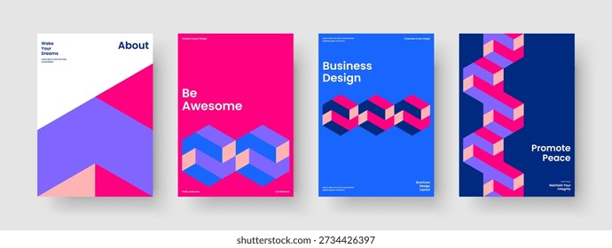 Geometric Brochure Layout. Abstract Report Design. Creative Flyer Template. Background. Business Presentation. Book Cover. Banner. Poster. Handbill. Catalog. Magazine. Portfolio. Journal. Pamphlet