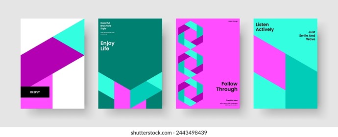 Geometric Brochure Layout. Creative Banner Design. Abstract Report Template. Background. Flyer. Business Presentation. Book Cover. Poster. Portfolio. Journal. Leaflet. Advertising. Magazine