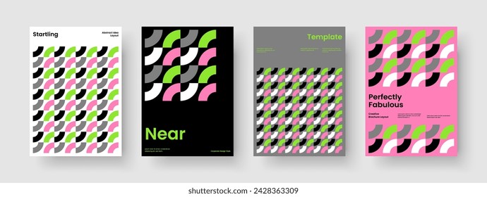 Geometric Brochure Layout. Creative Business Presentation Design. Modern Flyer Template. Banner. Book Cover. Poster. Report. Background. Leaflet. Notebook. Brand Identity. Pamphlet. Magazine