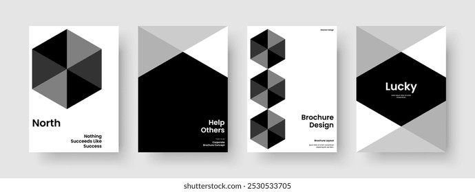 Disposição Do Folheto Geométrico. Design criativo de apresentação de negócios. Modelo de plano de fundo abstrato. Faixa. Capa de Livro. Panfleto. Cartaz. Relatório. Diário. Panfleto. Notebook. Publicidade. Conhecimento Manual