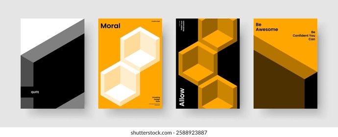 Geometric Brochure Layout. Creative Flyer Design. Isolated Background Template. Banner. Business Presentation. Poster. Report. Book Cover. Catalog. Journal. Handbill. Pamphlet. Portfolio