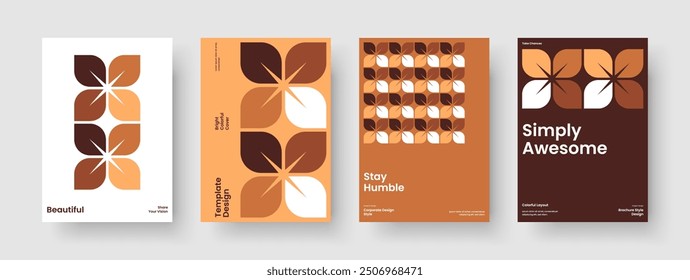 Geometric Brochure Layout. Creative Report Template. Abstract Business Presentation Design. Poster. Flyer. Banner. Book Cover. Background. Catalog. Notebook. Leaflet. Magazine. Advertising. Journal