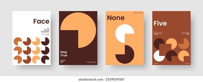 Geometric Brochure Layout. Creative Report Template. Abstract Book Cover Design. Poster. Flyer. Background. Banner. Business Presentation. Journal. Magazine. Leaflet. Handbill. Newsletter. Pamphlet