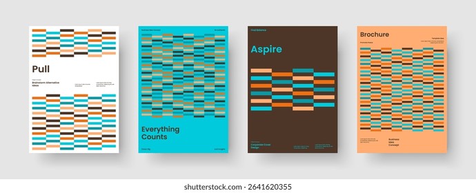 Geometric Brochure Layout. Creative Report Design. Isolated Banner Template. Book Cover. Poster. Background. Business Presentation. Flyer. Brand Identity. Magazine. Leaflet. Journal. Newsletter