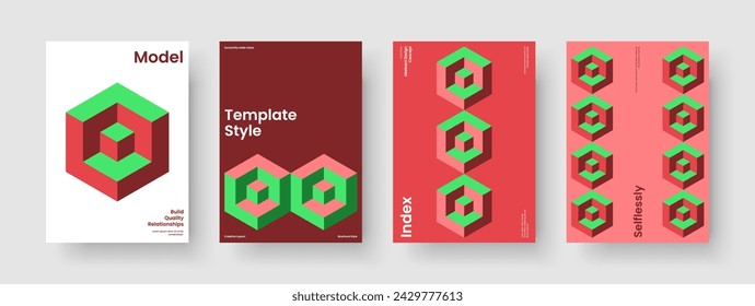Geometric Brochure Layout. Isolated Book Cover Template. Abstract Background Design. Flyer. Business Presentation. Banner. Report. Poster. Portfolio. Catalog. Magazine. Newsletter. Brand Identity