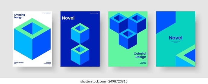 Geometric Brochure Layout. Isolated Business Presentation Template. Abstract Book Cover Design. Banner. Poster. Background. Report. Flyer. Magazine. Brand Identity. Pamphlet. Catalog. Advertising