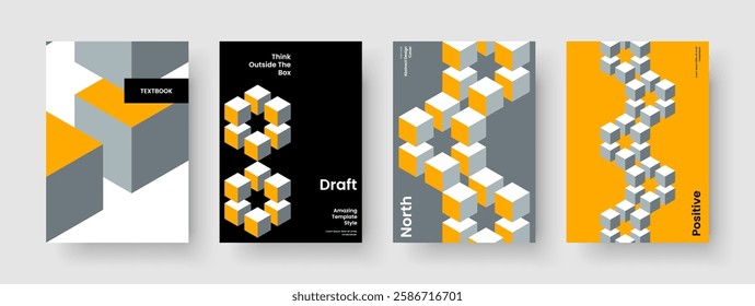 Geometric Brochure Layout. Isolated Business Presentation Template. Abstract Poster Design. Report. Background. Banner. Flyer. Book Cover. Brand Identity. Newsletter. Notebook. Advertising