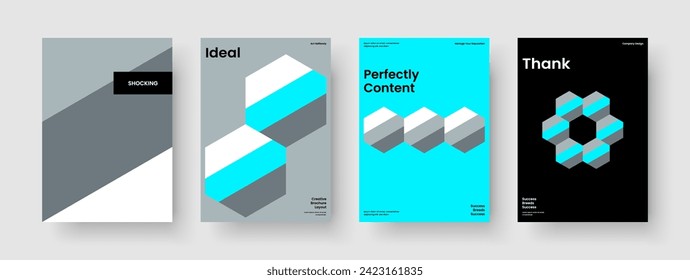 Diseño del folleto geométrico. Plantilla de informe aislada. Diseño moderno de afiches. Portada del libro. Antecedentes. Volante. Presentación de negocios. Cartel. Folleto. Diario. Publicidad. Identidad de marca. Catálogo