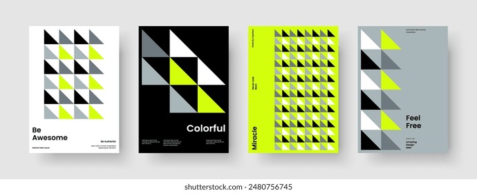 Geometric Brochure Template. Abstract Background Design. Creative Book Cover Layout. Flyer. Poster. Banner. Report. Business Presentation. Handbill. Portfolio. Newsletter. Notebook. Journal