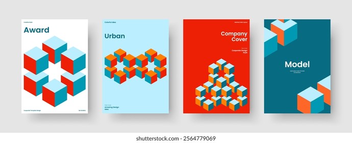 Geometric Brochure Template. Abstract Book Cover Layout. Creative Background Design. Report. Poster. Business Presentation. Flyer. Banner. Newsletter. Notebook. Handbill. Portfolio. Advertising