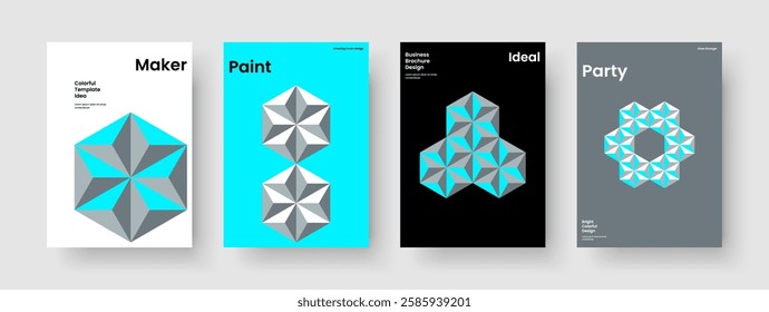 Geometric Brochure Template. Creative Business Presentation Layout. Isolated Book Cover Design. Flyer. Banner. Poster. Report. Background. Catalog. Advertising. Notebook. Brand Identity. Journal