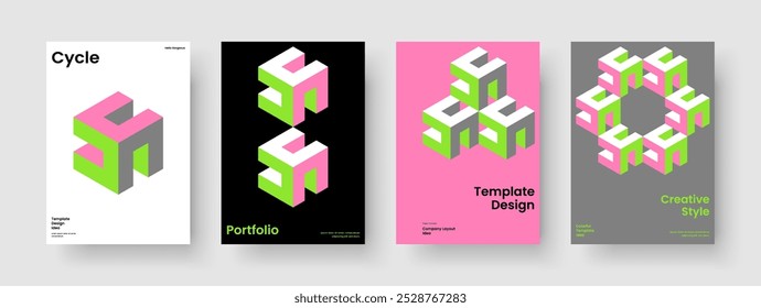 Modelo de Folheto Geométrico. Layout de Panfleto Criativo. Design de Relatório Isolado. Apresentação de negócios. Capa de Livro. Cartaz. Histórico. Faixa. Folheto informativo. Panfleto. Diário. Boletim informativo. Conhecimento Manual