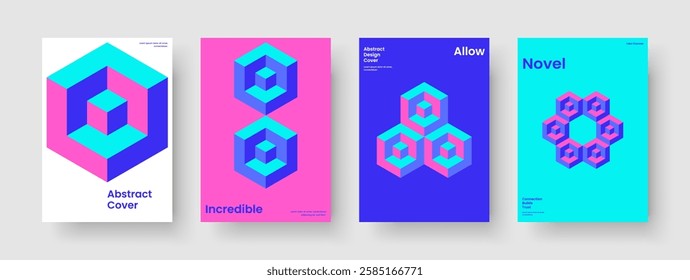 Geometric Brochure Template. Creative Flyer Design. Isolated Business Presentation Layout. Poster. Report. Banner. Book Cover. Background. Notebook. Brand Identity. Newsletter. Handbill. Leaflet