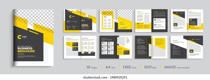 Geometric Brochure template design, Brochure template layout design,minimal business brochure design,annual report minimal company profile design,