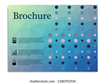 Geometric Brochure template flyer design vector background